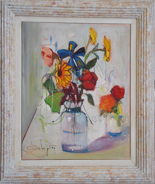 Vaso di fiori
24x38 olio/cartone telato
codice 029