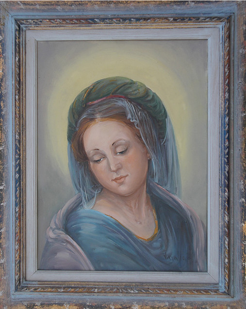 Madonna 30x40 olio/tela codice 038